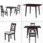 Ensemble de salle à manger 3 pièces avec table à abattants et 2 chaises rembourrées, ensemble de salle à manger pour petits espaces-939399879