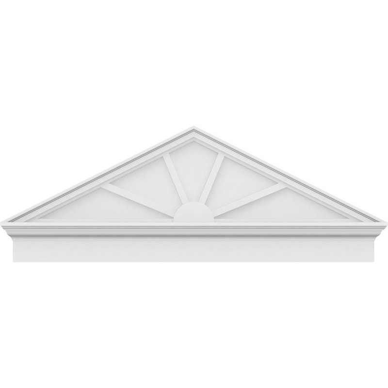 Pédalier combiné à crête en PVC de qualité architecturale à 4 rayons (hauteur 6/12), H 20 3/8 po x l 54 po x P 2 3/4 po