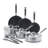 Bobby Flay by GreenPan Stainless Steel Uncoated & PFAS-Free Nonstick 12-Piece Cookware Set