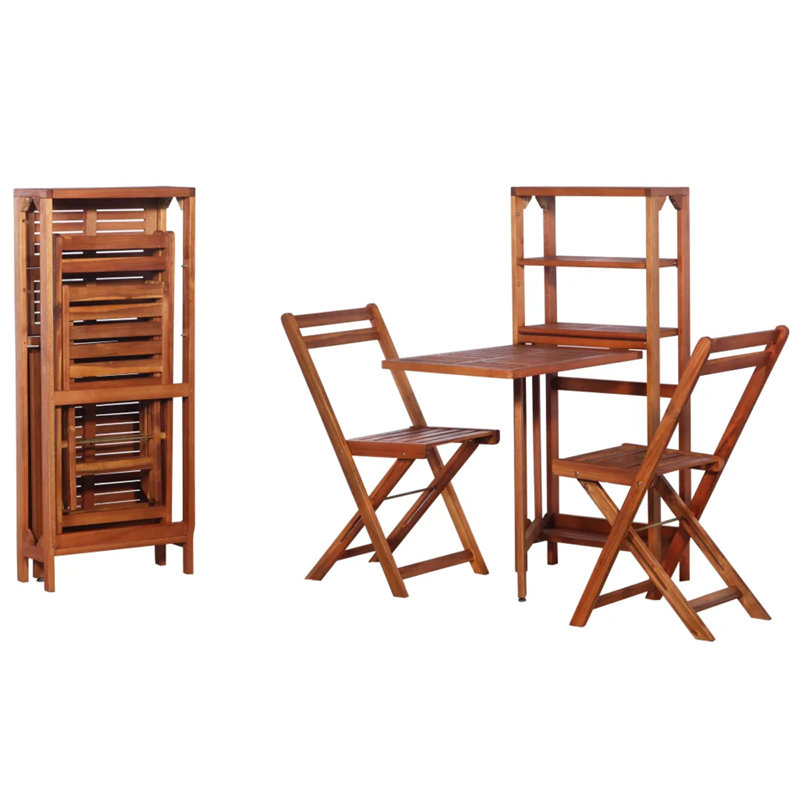 Astoria 2 - Person Wood Patio Dining Set with Rectangular Table