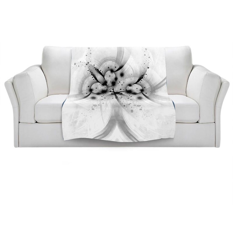  Couverture douce en sherpa, 68 po x 80 po, Gris