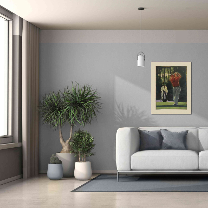 «The Golfer» par Bruce Dean, estampe numérique sur toile, H 34 po x l 26 po x P 1,5 po
