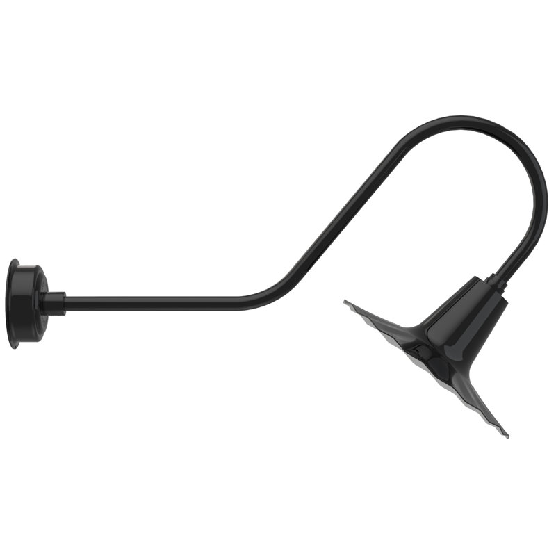 Luminaire de grange d’extérieur à del Iris, H 7,5 po x l 16 po x P 16 po, Noir