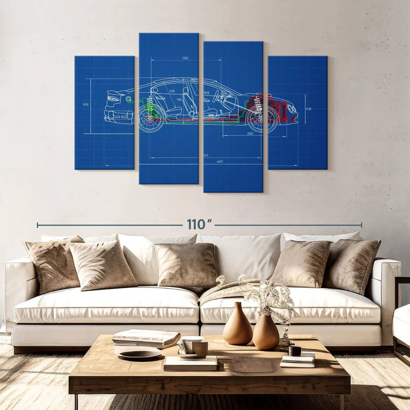 Laelle New Car Model Blueprint, 54'' H x 84'' W