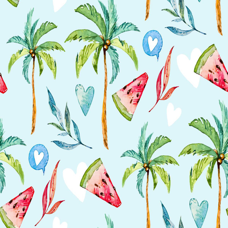 Rouleau de papier peint à motif de pastèque tropicale L 8,5 pi x l 24 po Rainbolt