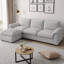 Canapé modulaire en L en chenille de 102 po avec repose-pieds CloudHaven CloudHaven, modulaire 3 places avec mousse à mémoire de forme et accoudoirs roulés, capacité de 900 lb, mi-doux pour le salon, appartement-1691142467