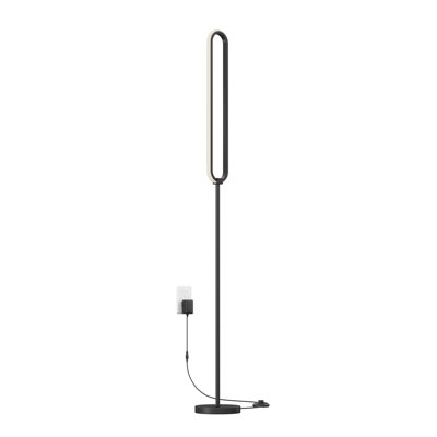 Mete Modern Dimmable LED Floor Lamp, Matte Black