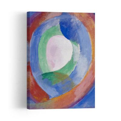 Circular Forms, Moon No. 1, 1913 Modern Abstract Contemporary Wall Art Print by Robert Delaunay - Wrapped Canvas Print