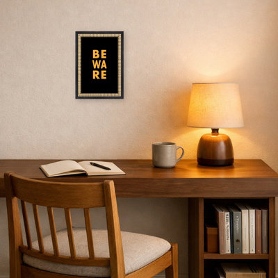 «Beware Orange Avertissement» par Rosana Laiz Blursbyai, reproduction d'art sur toile encadrée