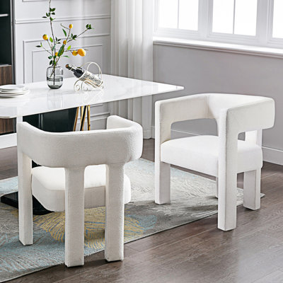 Ensemble de 2 chaises d'appoint rembourrées de conception contemporaine