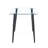 Modern Dining Table 120*70, Glass, Metal Leg - Eating Office Desk Glass Surface, Black-625975167-625975164