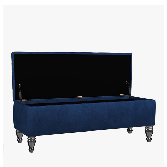 Lisbon Ottoman Bench with Storage, End of Bed Bench, Rectangle Coffee Table, Upholstered Footstools, Pink