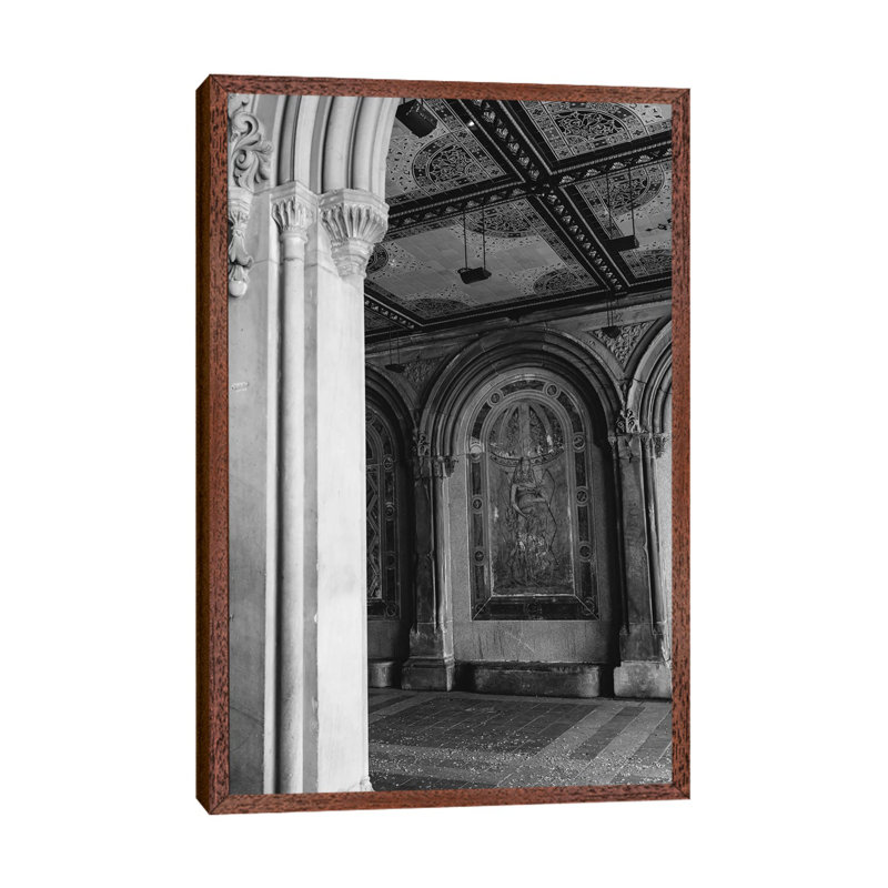 Central Park by Bethany Young - Print on Canvas, 66.04cm H x 45.72cm W x 3.81cm D, Classic Brown Wood Framed