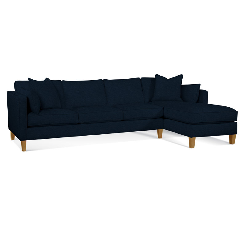 Lenox Chaise Sectional, Ivory Crypton Performance; 0886-91, Right Hand Facing, Honey