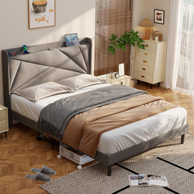 Medway Bed Frame with Charging Station, King
