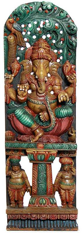 Lord Ganesha avec deux Shiva Ganas