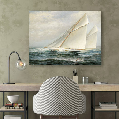 America's Cup Racing by James Gale Tyler - No Frame Painting on Canvas