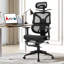 Chaise de bureau en filet avec repose-pieds