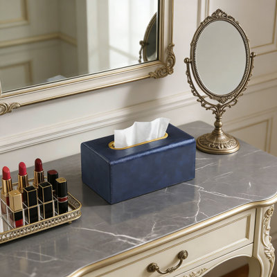 Couvercle de boîte à mouchoirs rectangulaire de luxe avec fermeture magnétique, support en cuir PU imperméable pour boîtes à mouchoirs standard 120-160, organisateur de maison et de bureau décoratif