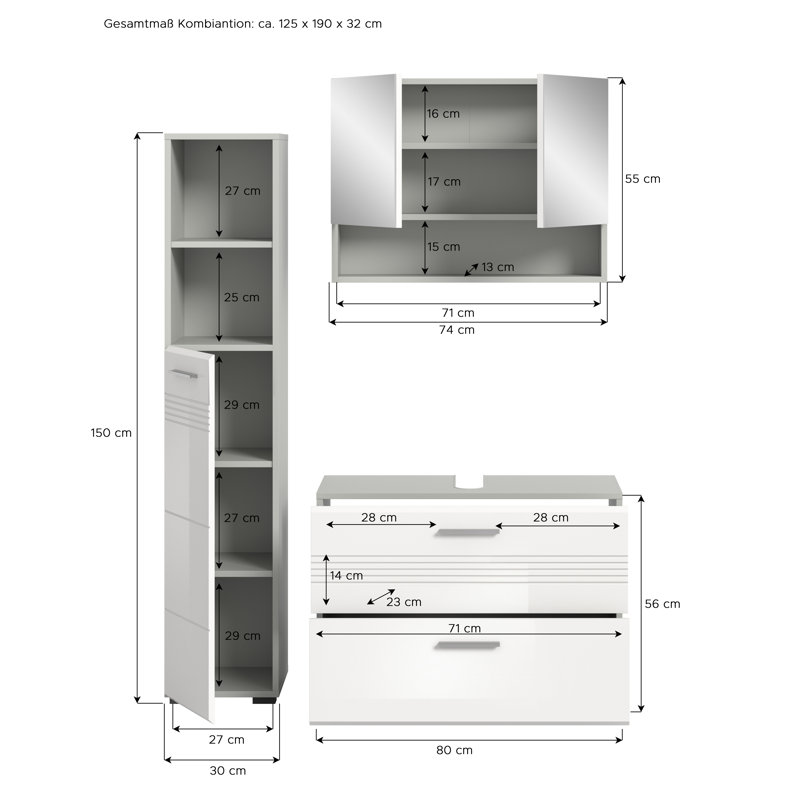 Riyonna Bathroom Furniture Suite