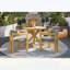 Ensemble de salle à manger 5 pièces pour l'extérieur en bois d'acacia avec chaises tonneau rembourrées, parfait pour la terrasse moderne et les rassemblements de jardin