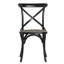Distressed Black Cross-Back Chair