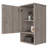 Medicine Cabinet Porto, Two Internal Shelves, Light Gray Finish-377543375