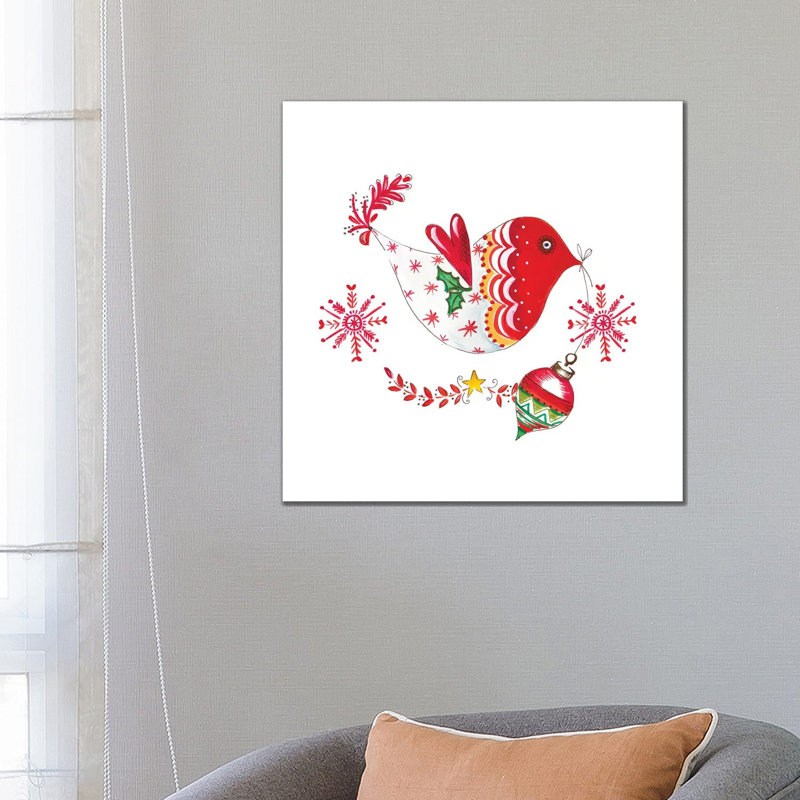 Christmas Dove II by Ani Del Sol - Wrapped Canvas Print, 66.04 cm H x 66.04 cm W x 1.91 cm D