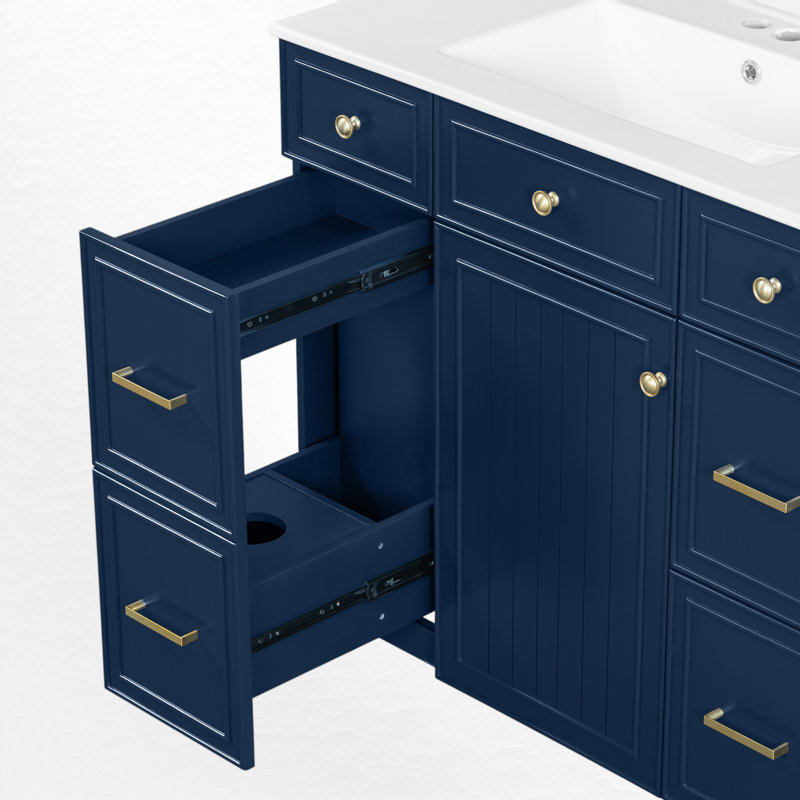 Ensemble de meuble-lavabo simple 36 po, Bleu marine
