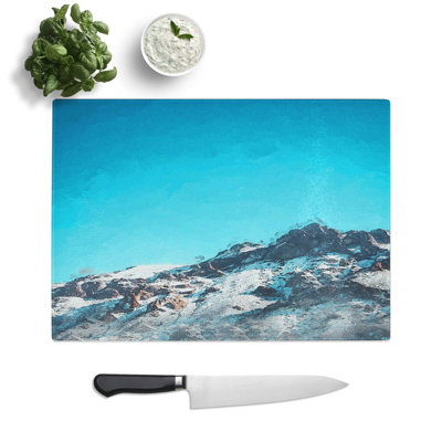 Glass Mountain Top in Santiago Chile in Abstract Chopping Board