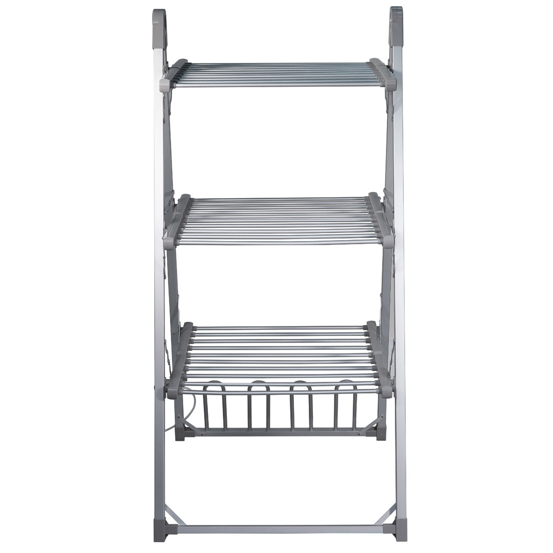 Abode AECRD2002 Electric Clothes Rack Dryer with Shoe Rails - Silver