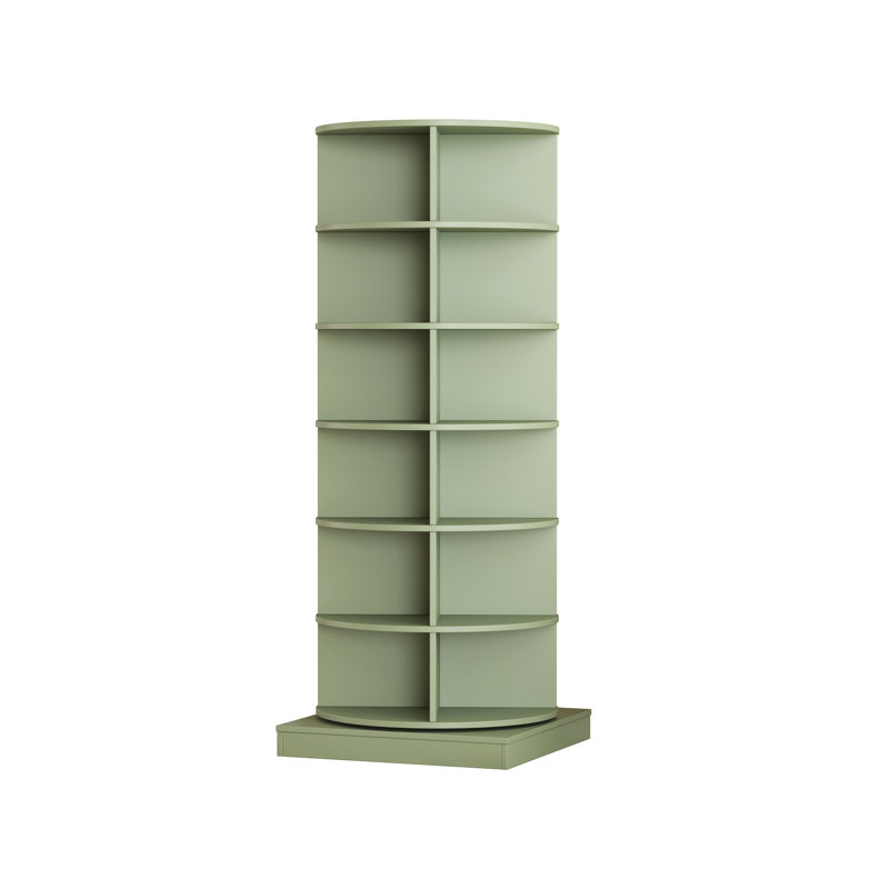 Green 360 Rotating Shoe Cabinet 6 Layers, Green, 56.14" H x 23.62" W x 23.62" D