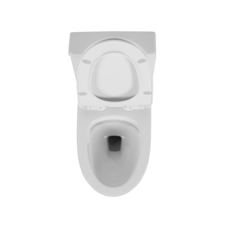 White Ceramic Toilet, 1.1/1.6 Elongated Comfort Height, & , Long-Lasting Close Seat T039wt Closely