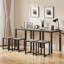 Ensemble de table de salle à manger 3 pièces - Ensembles de table de cuisine et de chaises pour 2 - Table compacte avec 2 tabourets et conception compacte pour la cuisine du salon