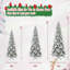 Arbre de Noël enneigé 6 pi avec 1100 pointes, conception réaliste à charnières enneigées PE + PVC, pleine et luxuriante pour une décoration festive des Fêtes-106355721