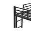 Lit superposé simple au-dessus d'un lit simple en métal, lit superposé bas avec échelle, cadre de lit, noir, fabrication en acier robuste, conception sécuritaire, assemblage facile, capacité du lit supérieur de 350 lb, capacité du lit inférieur de 500 lb