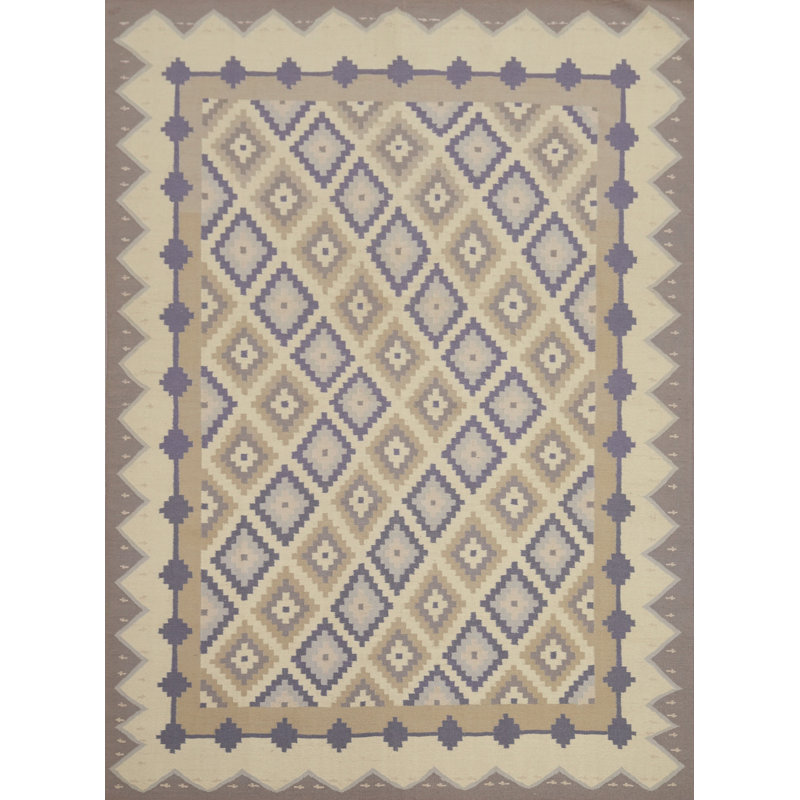 Tapis à motif géométrique kilim Durrie