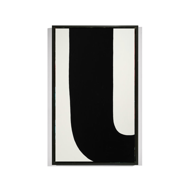 Zoro 1, 41" H x 24" W, Black Floater Framed