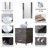 72.4'' Double Bathroom Vanity with Glass Top
