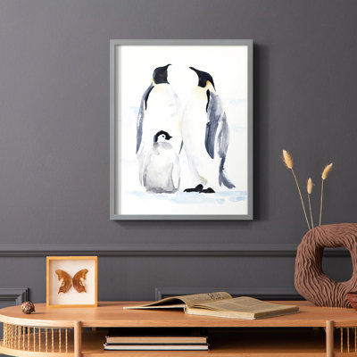 Emperor Penguins II Framed Print - Solid Wood