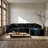 Linen Fabric Sectional Sofa Self-Expanding Instant Setup, 3-Seat L-Shaped Couch With Chaise For Living Room, Beige/Black/Gray-597638720