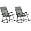 Ensemble de chaises berçantes d'extérieur 2 pièces, ensemble de chaise berçante pliante pour patio avec appui-tête pour cour, patio, terrasse, cour-792759925