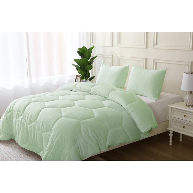 Ensemble d'édredon surdimensionné en microfibre Better Style Home, Vert clair