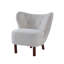 Fauteuil d'appoint en sherpa blanc