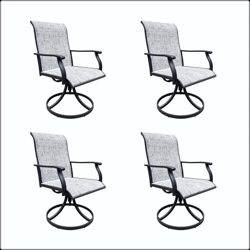 Chaise de patio pivotante en rotin à 360 ° (ensemble de 2)