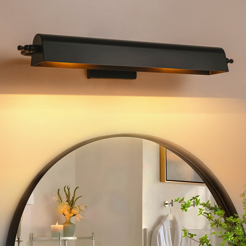 2 - Light Dimmable Hardwired Picture Light, Matte Black