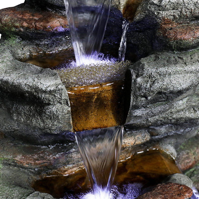 Fontaine résistante aux intempéries avec lumière Desten