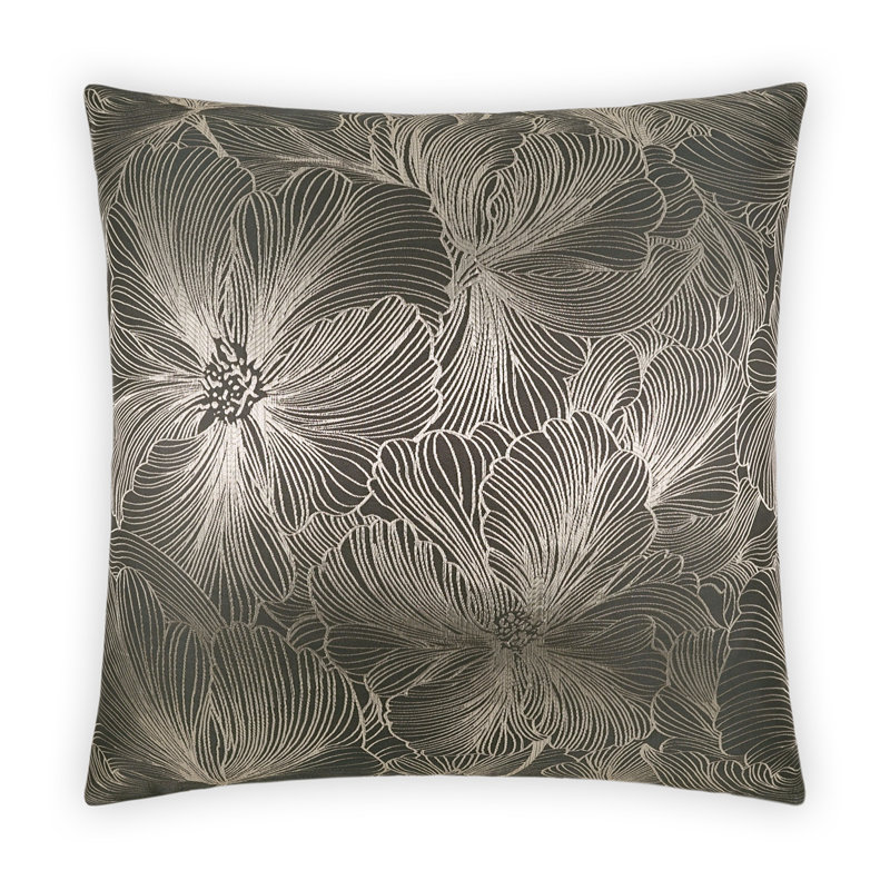 Coussin décoratif Delhi, Gris, Rectangle H 14 po x l 24 po