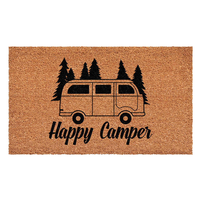Happy Camper Doormat, 17" W x 29" L