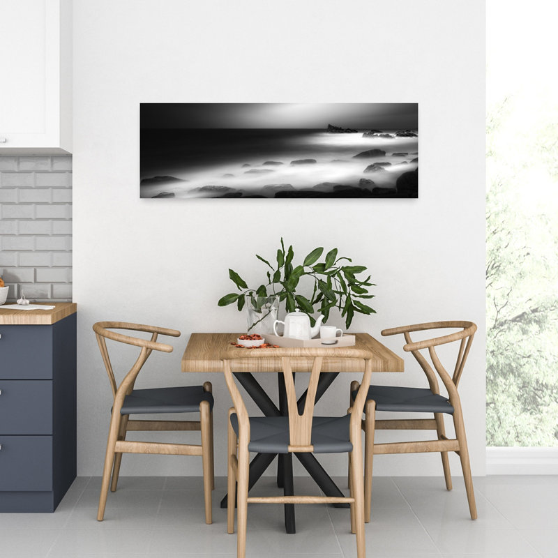 Art mural côtier éthéré et brumeux, H 12 po x l 36 po